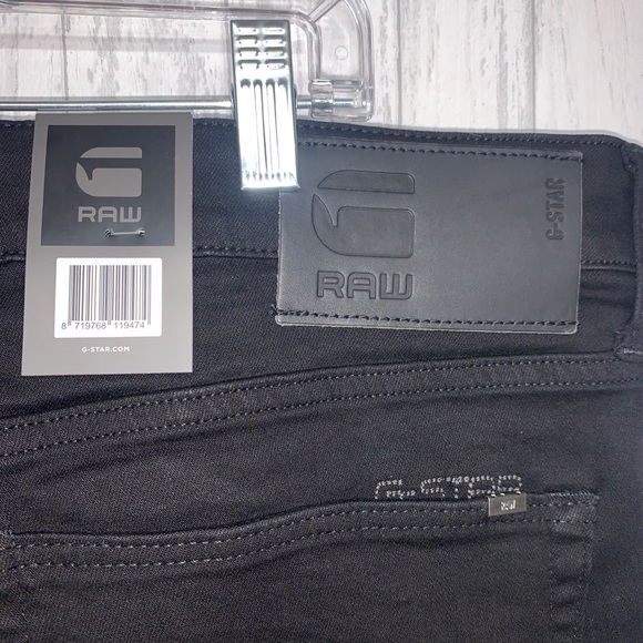 Mens Size 40x32 G-Star Raw 3301 Slim Pitch Black Jeans NWT - Picture 5 of 8